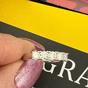 Silver 1.00CT Moissanite Ring Size 8